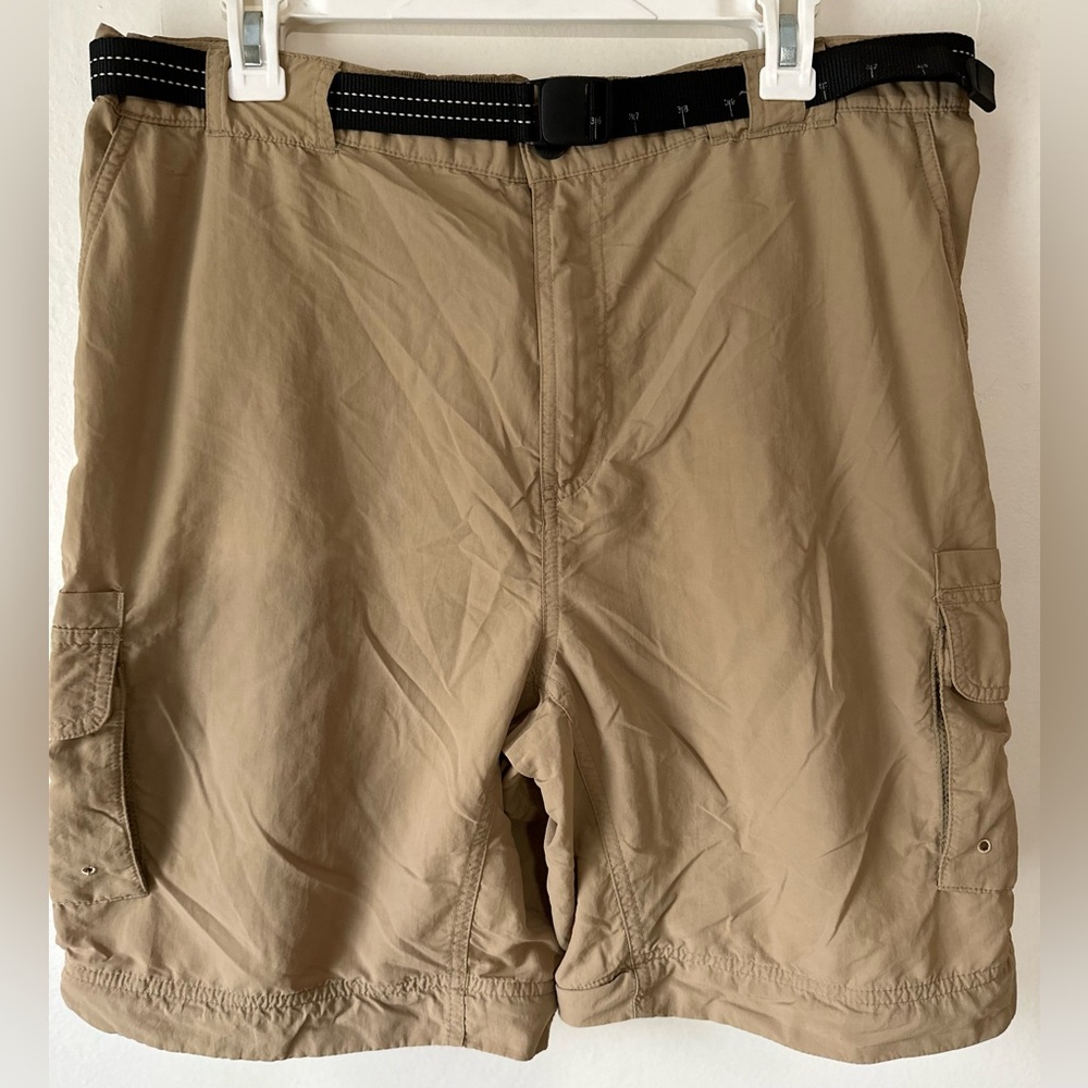 Magellan Khaki Fish Gear Shorts Zip Athletic Hiking Size XL